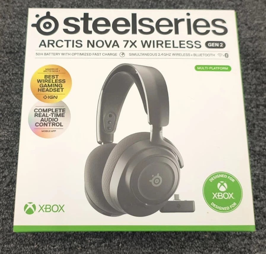 SteelSeries Arctis Nova 7X Wireless Gen 2 Headset – Black – NEW
