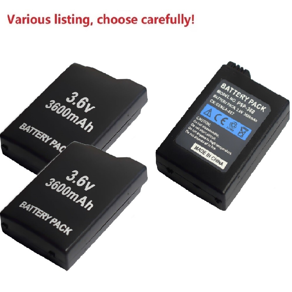 Replacement Battery For Sony PSP 1000 By Mars Devices PSP-1000 Brand Fat New