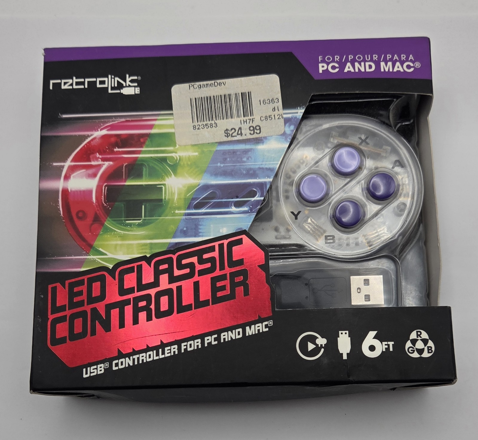 Retrolink USB N64 Nintendo 64 Style Controller Game Pad PC/Mac Compatible New