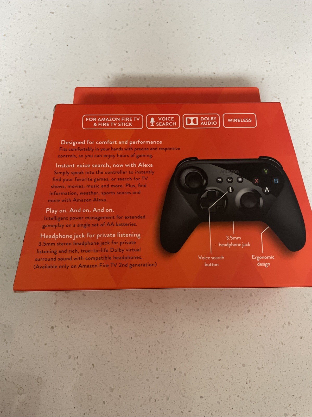 New-Factory Sealed-Amazon-Fire TV Game Controller W/ Voice Search-Free Shipping!