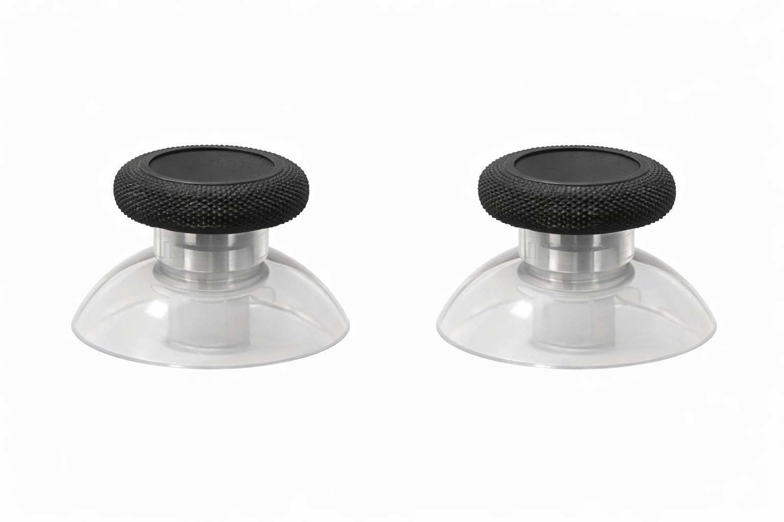 Pair of Analog Thumbstick Caps XBOX Series X Controller Clear Black Thumb grips