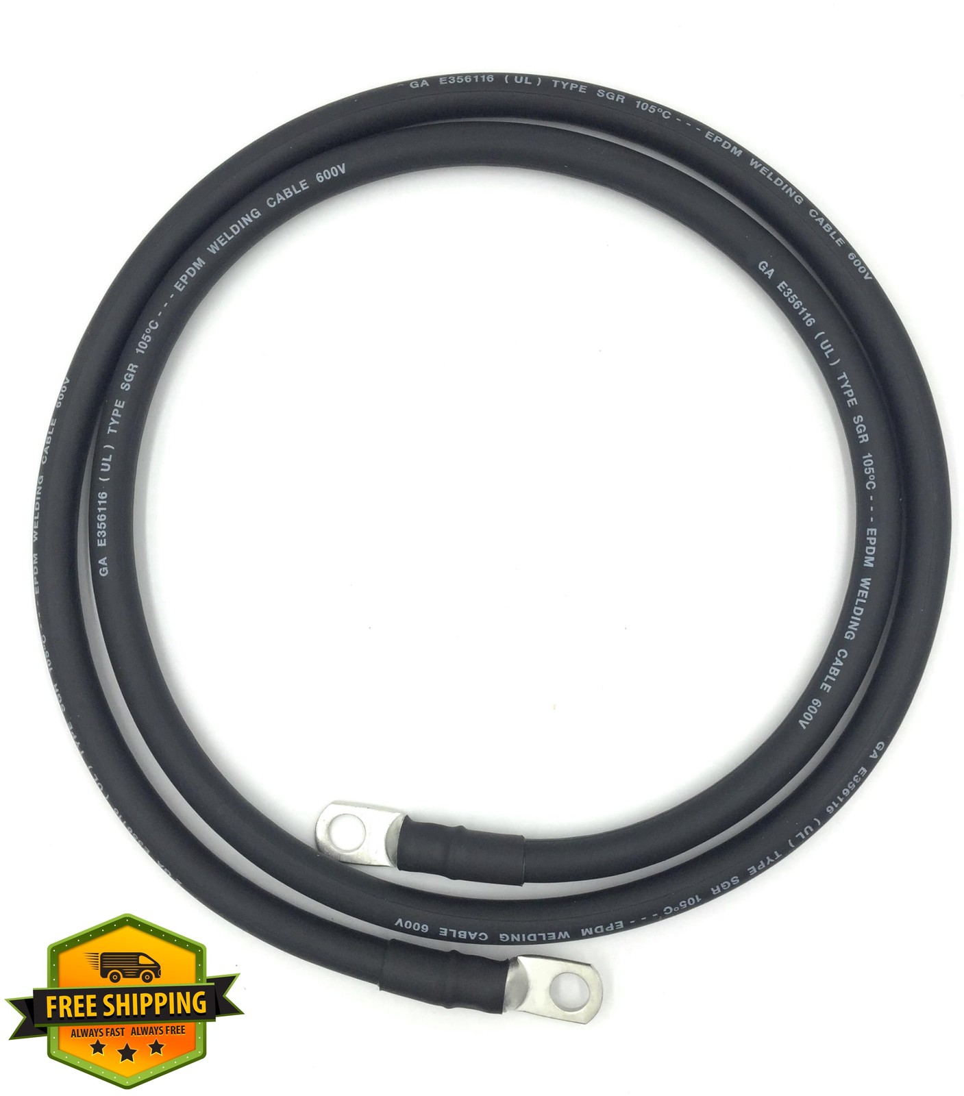 End Game 4ft 5/16″ Lugs Black Battery Cables