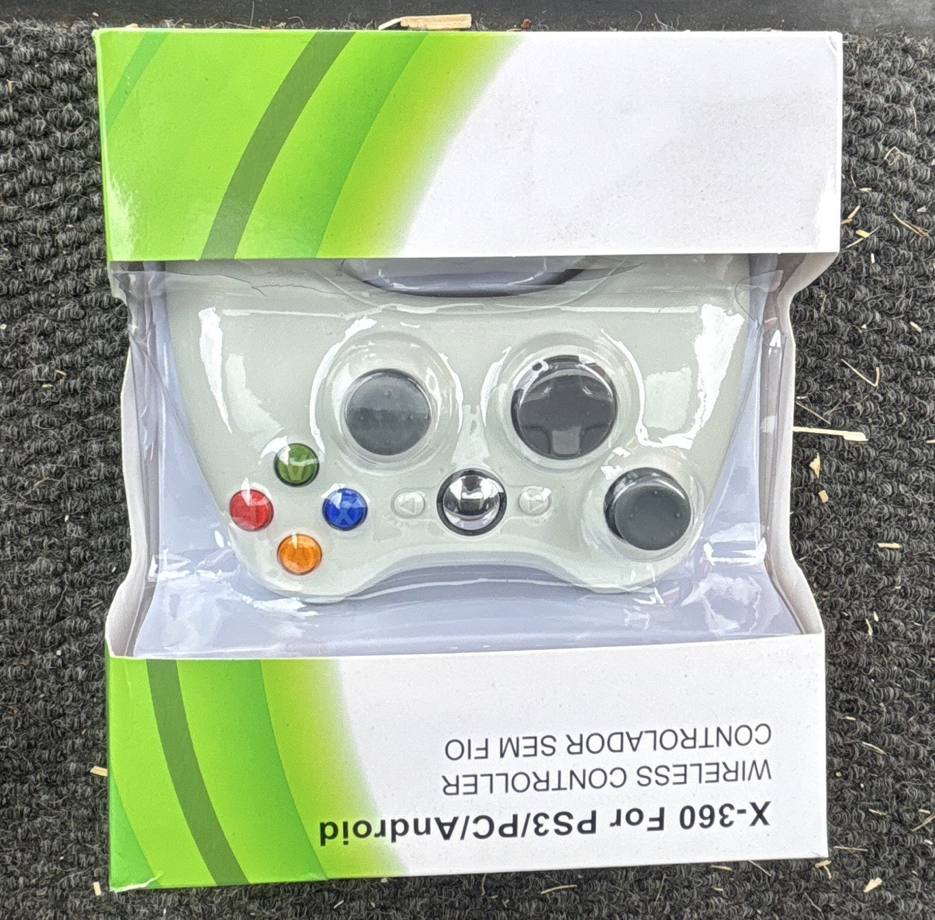X-360 Wireless Controller White for PS3 PC Android 30 ft Range