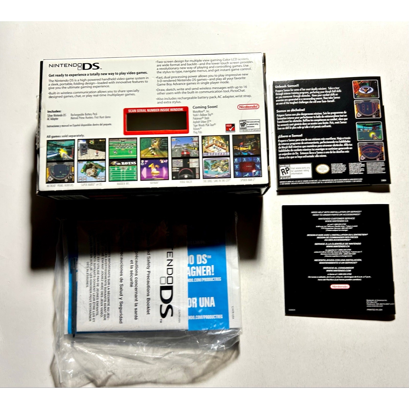 Nintendo DS Metroid prime hunters edition (Nintendo DS)Box Manual inserts only