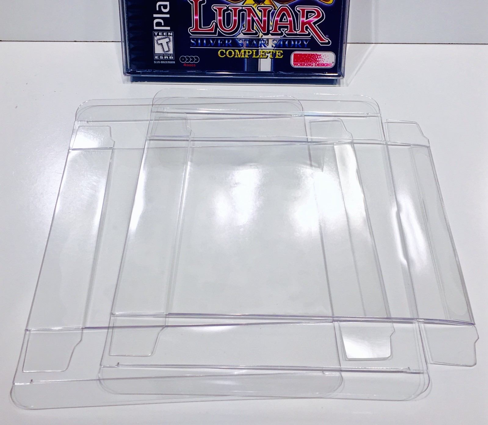 10 DUAL DISC Box Protectors Fits Over Jewel Case! Playstation 1 PS1 Dreamcast