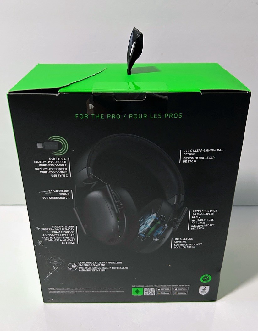 Razer BlackShark V3 X HyperSpeed Gaming Headset for PC Black New Box Damage