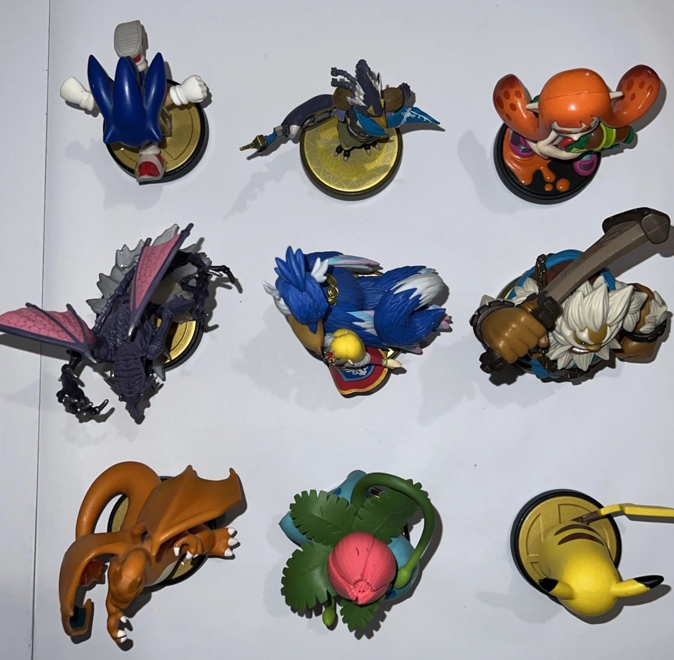 Super Smash Bros Lot Of 9 Amiibo Toy Figures Collection Nintendo Made In China