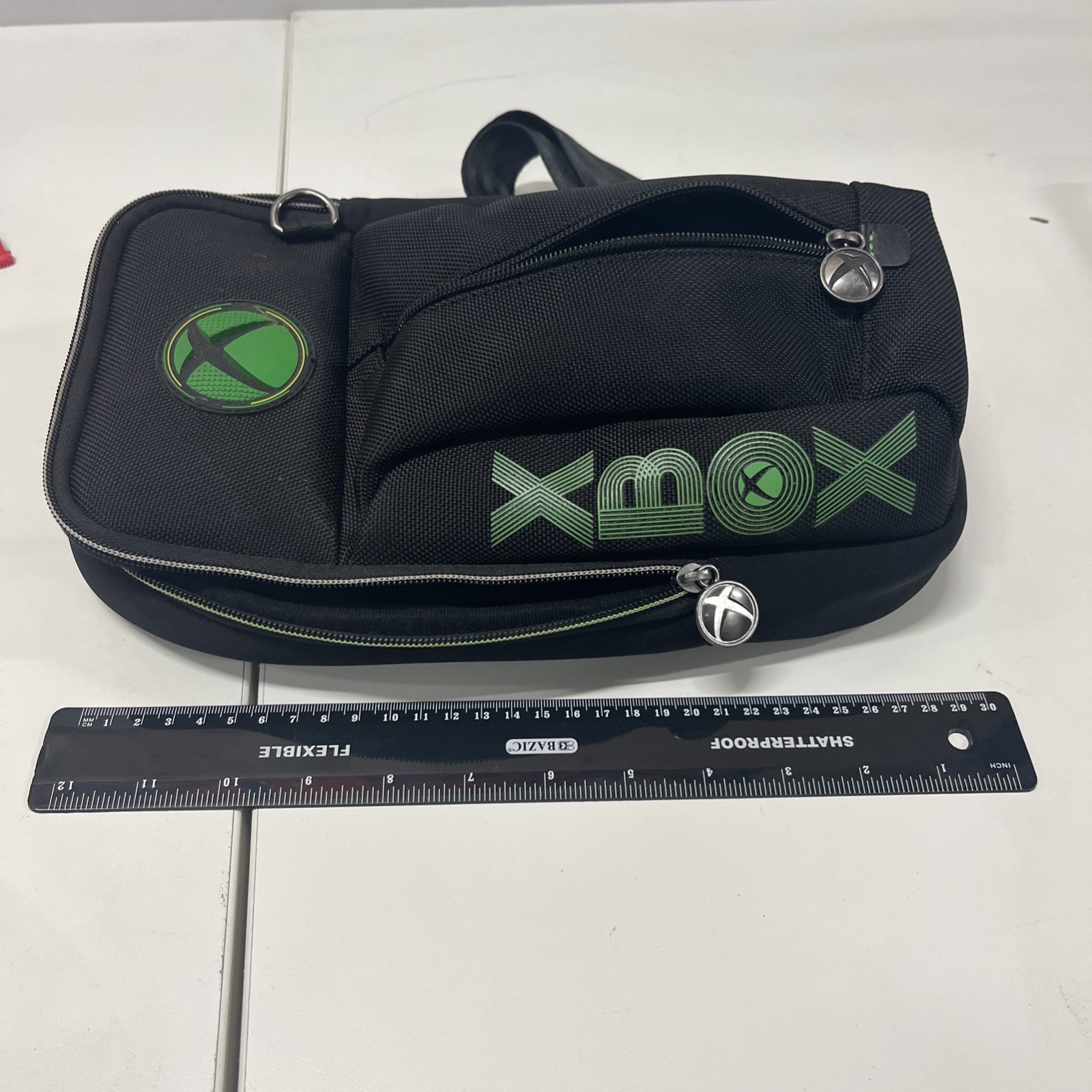 RDS Black & Green XBOX Series X|S Video Game Traveler Carrying Case Sling Bag