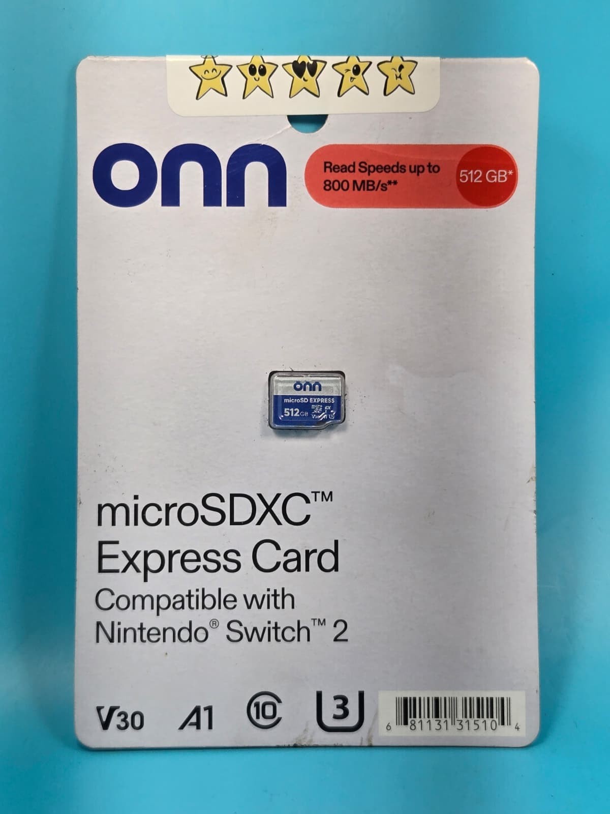 Onn 512GB Micro SDXC Express Card Compatible With Nintendo Switch 2