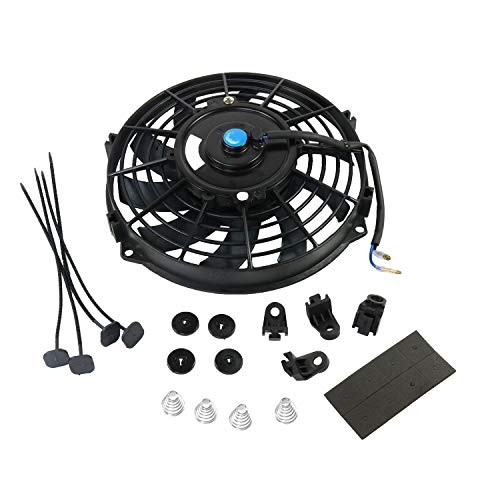 New Universal Slim Fan Push/Pull Electric Radiator Cooling Engine 9 Inch Black
