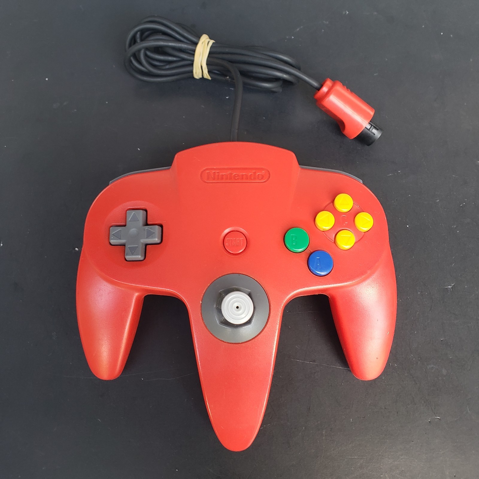 Authentic OEM Nintendo 64 N64 Mario Red Wired Controller NUS-005 Tested