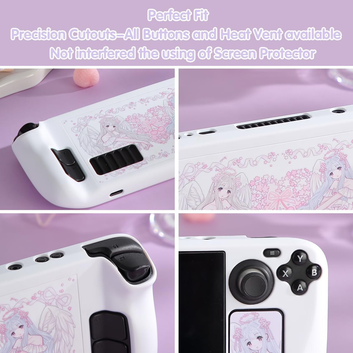 Case Compatible for Steam Deck OLED & LCD Protective Cover Shell Skin Kawaii