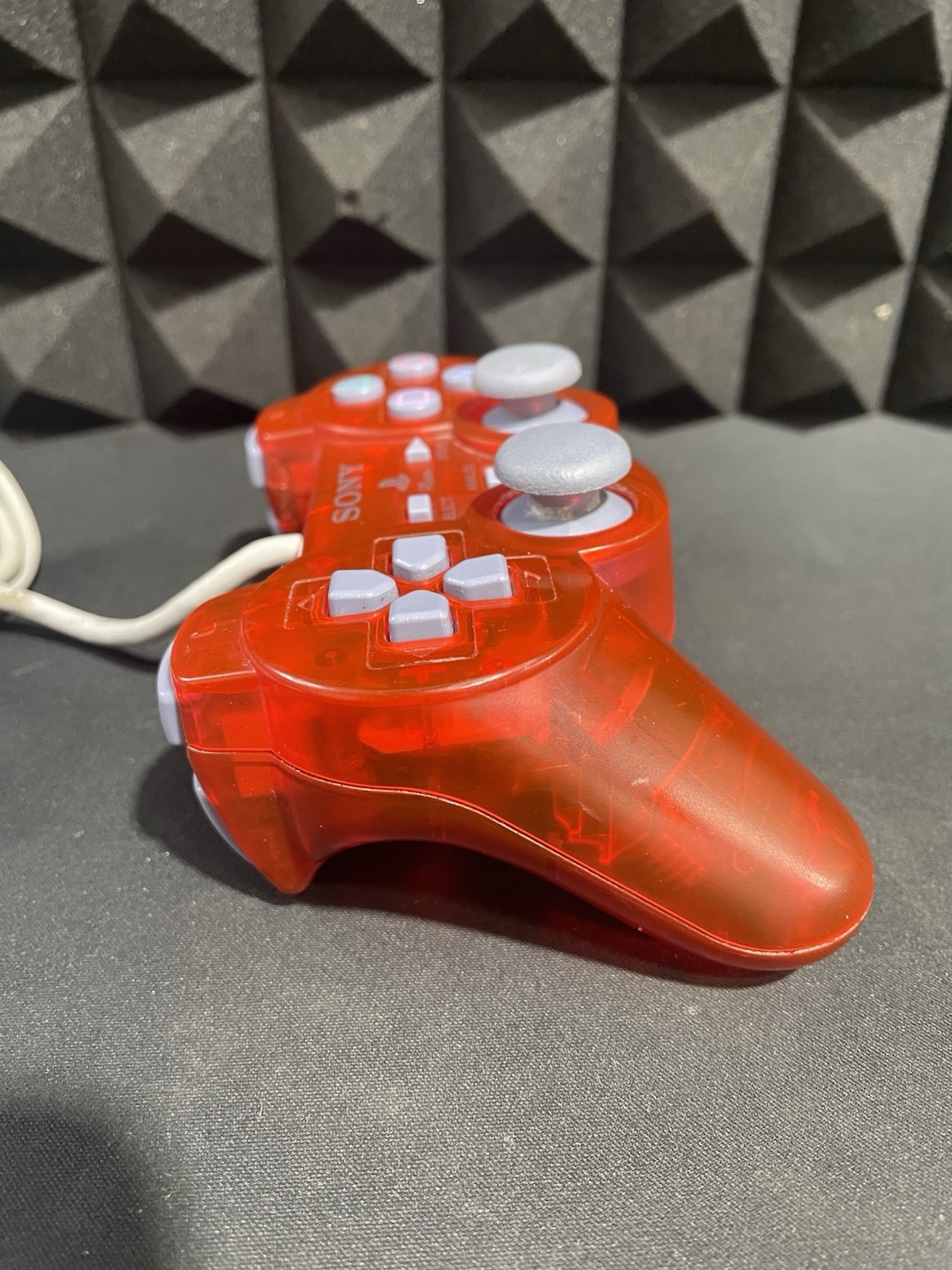 Sony PS One DualShock Analog Controller Crimson Red SCPH-110 Tested