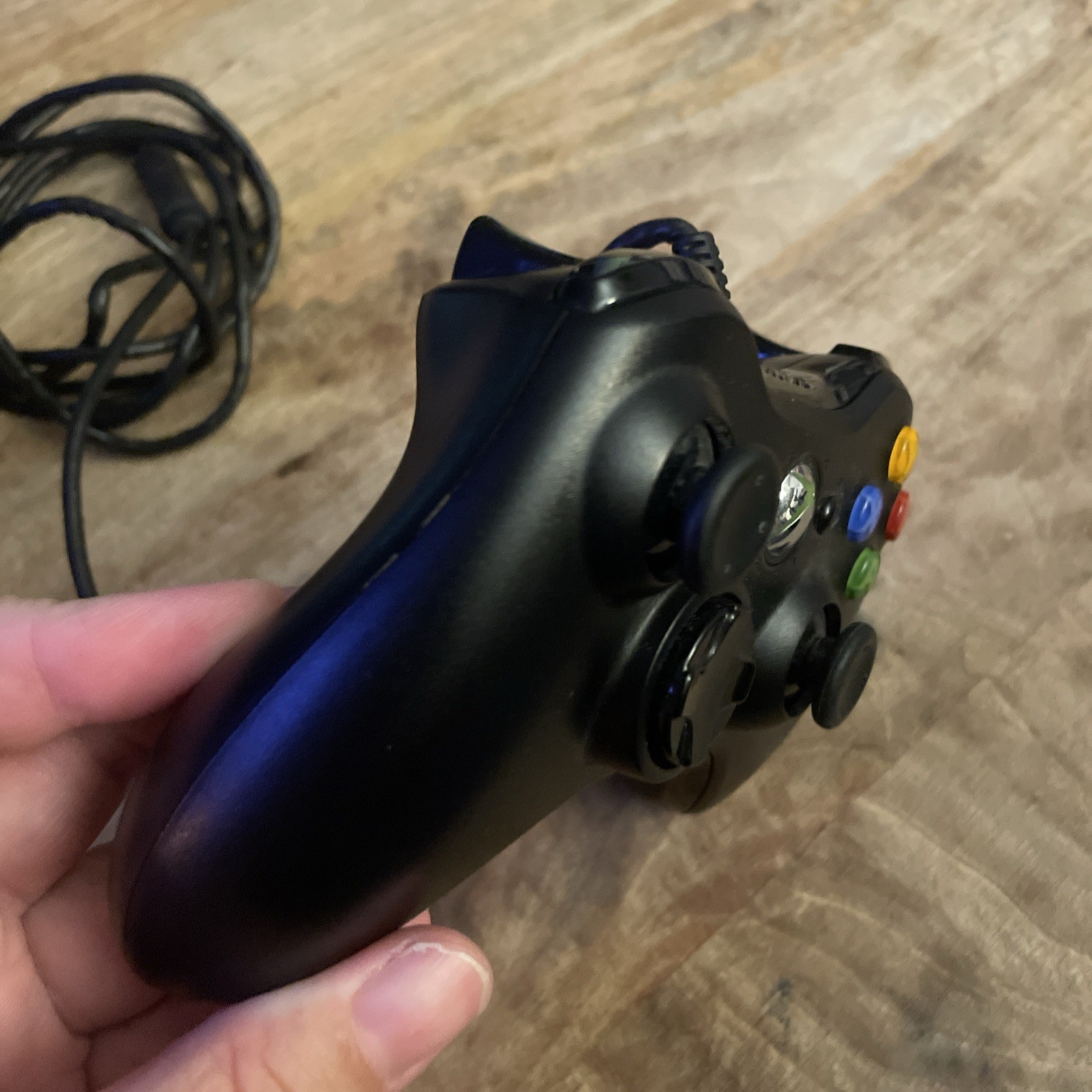 OEM Microsoft Xbox 360 Wired Controller, Black, USB Connector, 6 Ft Long Cable