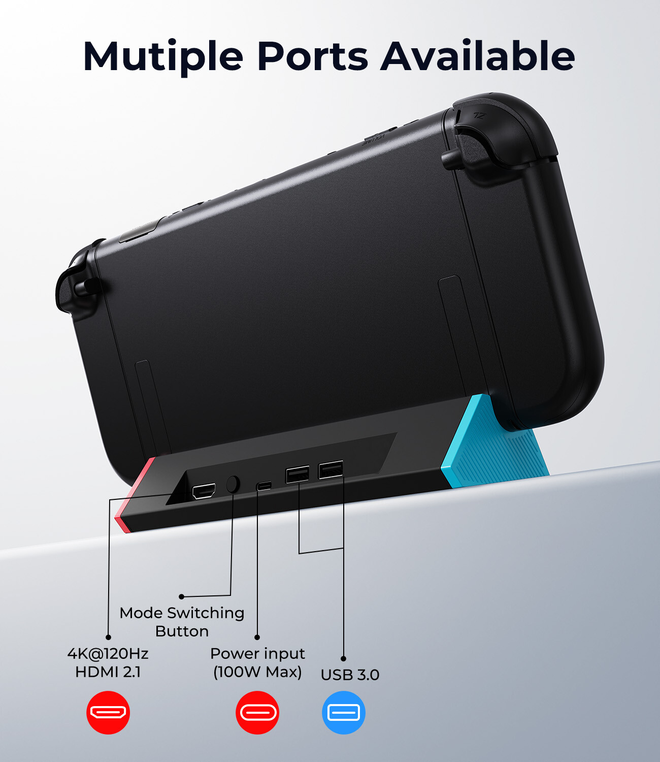 Portable TV Docking Station For Nintendo Switch 2 Support 4K HDMI Output C port