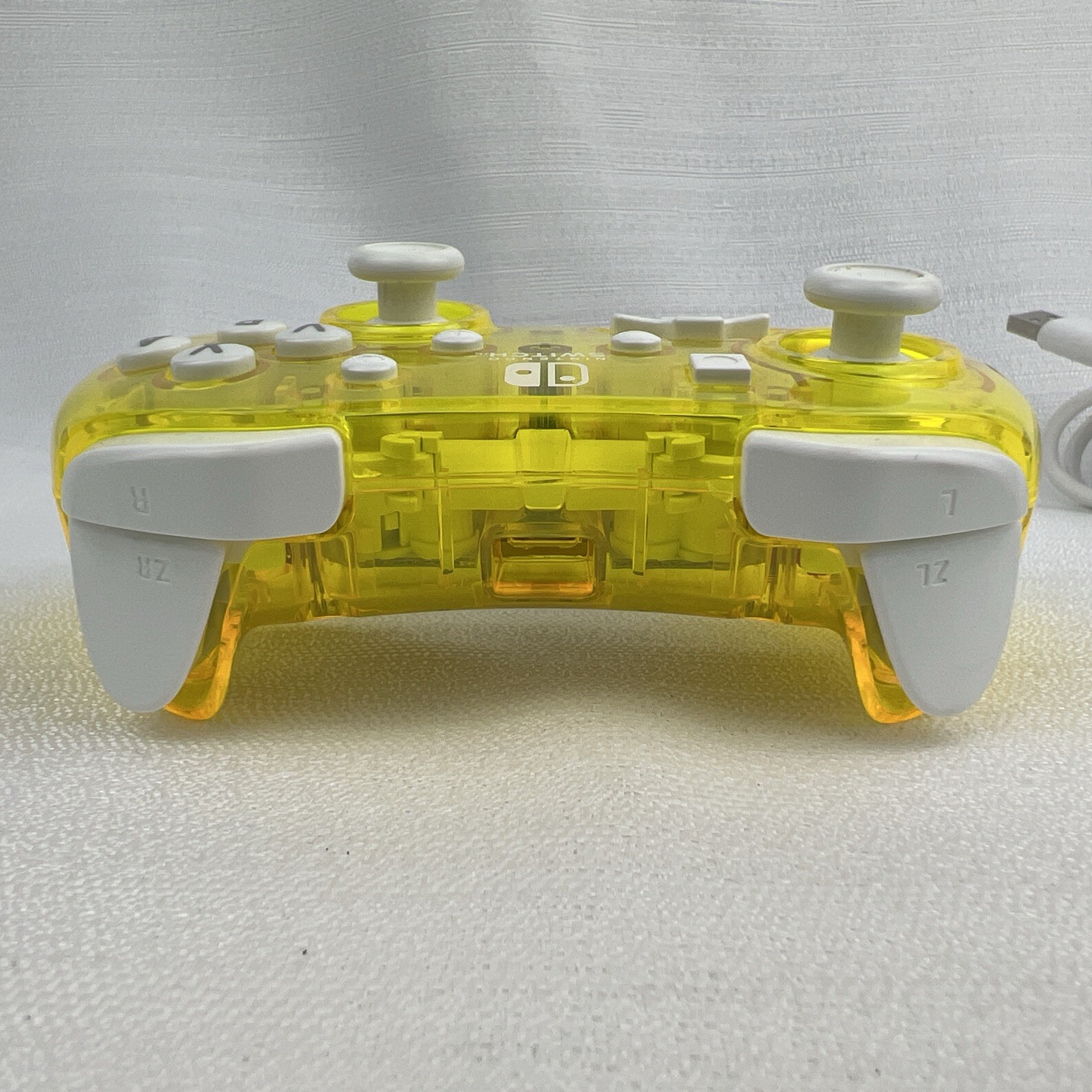 Yellow Rock Candy Nintendo Switch Wired Controller Transparent