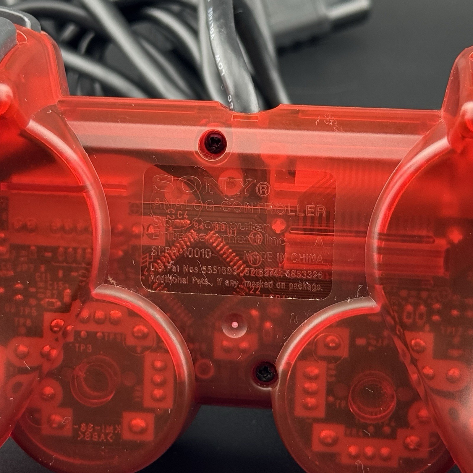 Sony PlayStation PS2 OEM Crimson Clear Red DualShock 2 Controller SCPH-10010 9