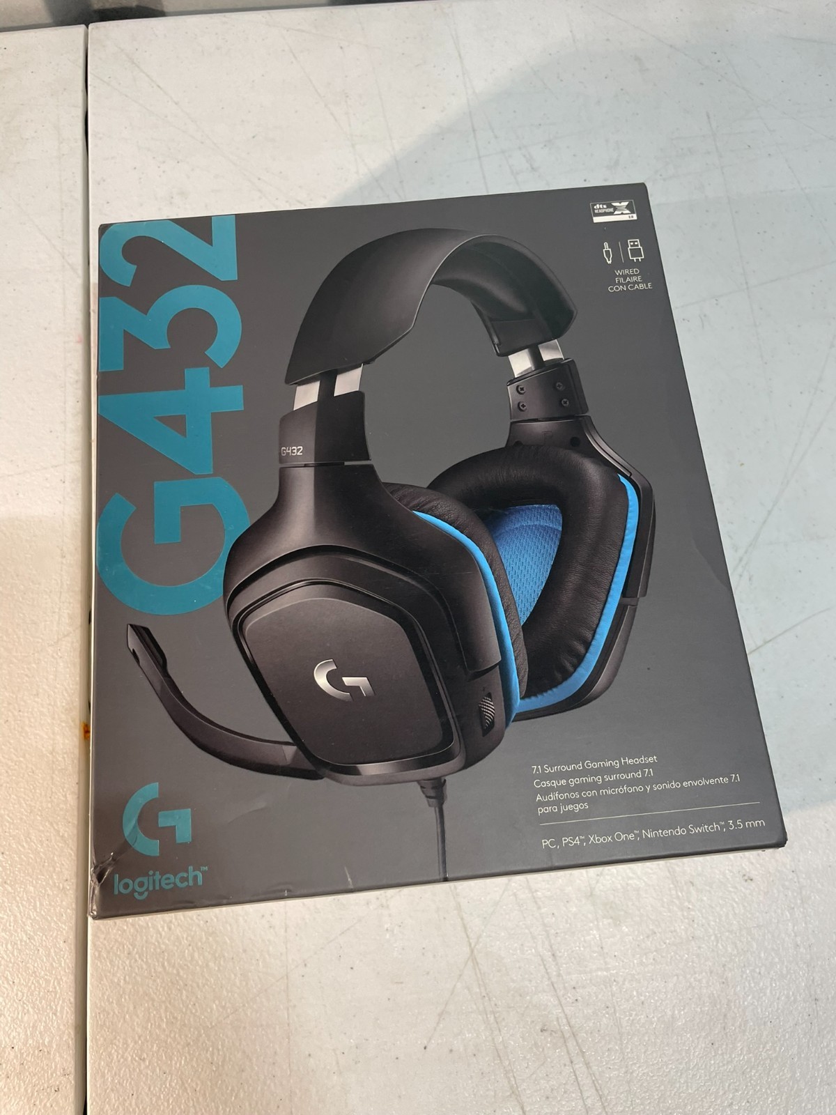Logitech G432 Wired Gaming Headset 7.1 Surround Sound PC PS4 Xbox One Switch