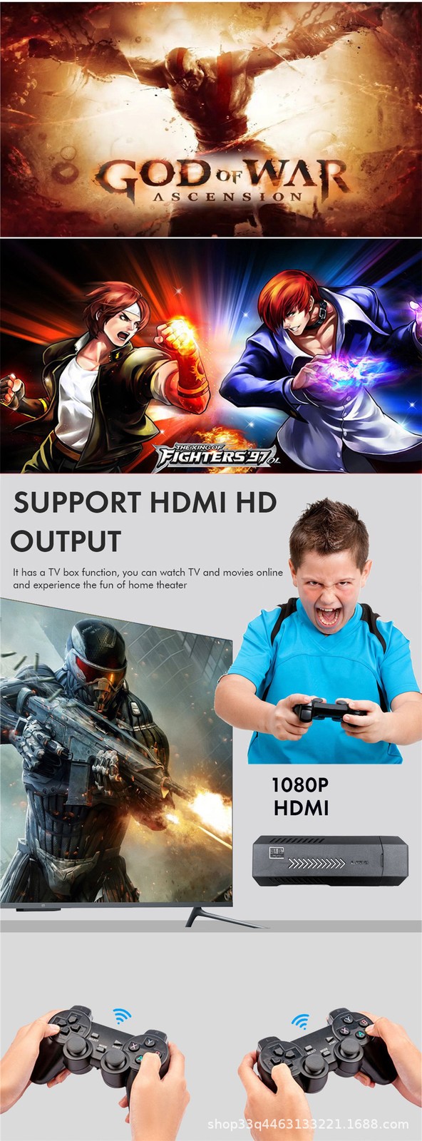 4K PSP Home TV Game Console X2PLUS Game Box 4K Arcade Wireless Duo-