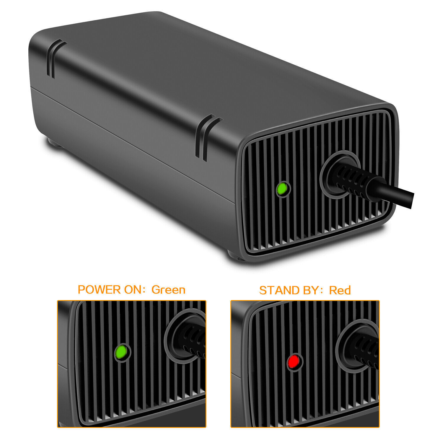 Microsoft Xbox 360 Slim Xbox 360 S Console Power Supply Brick AC Adapter Charger