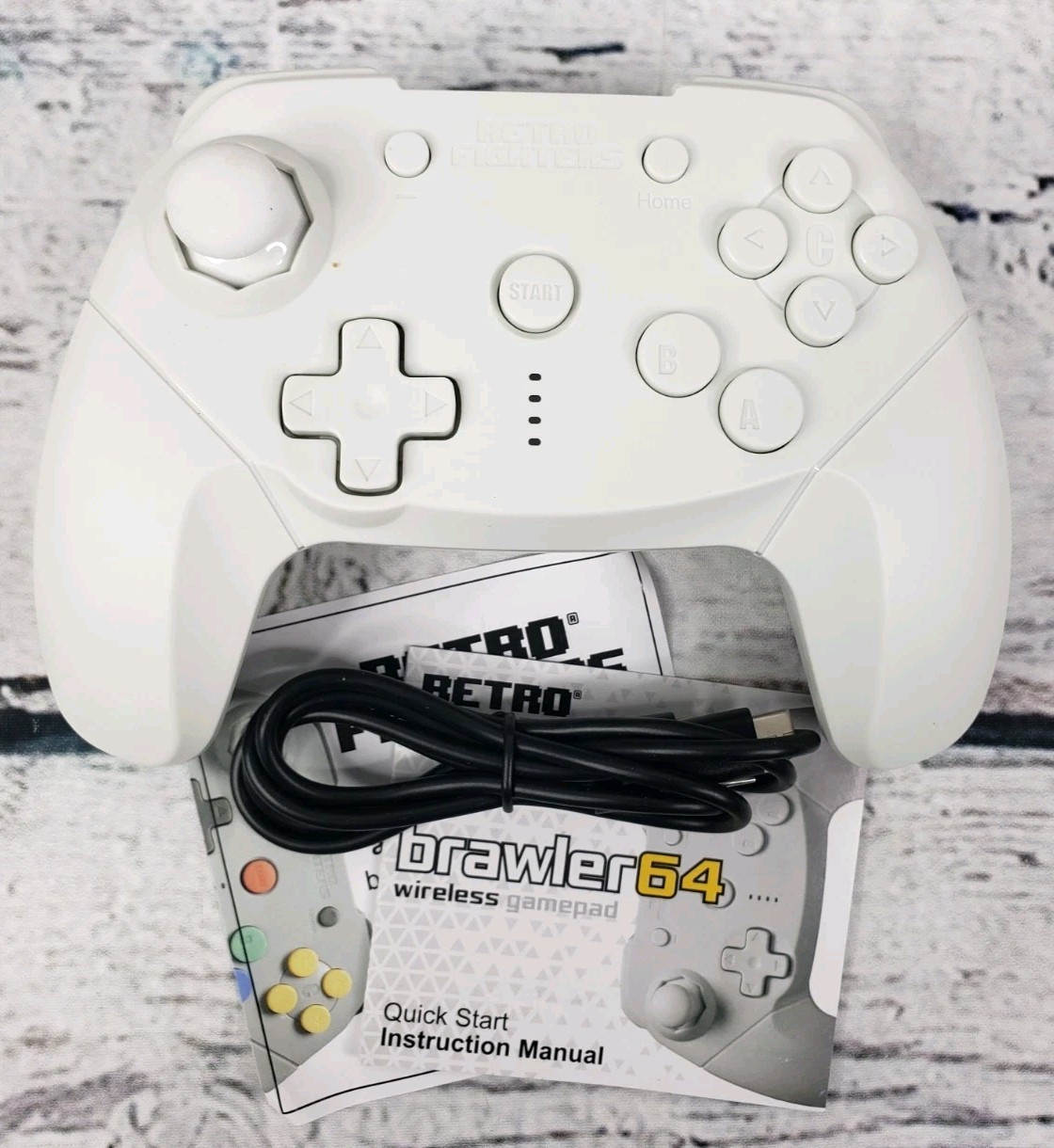 Retro Fighters Brawler64 Wireless Controller For Switch/PC – White