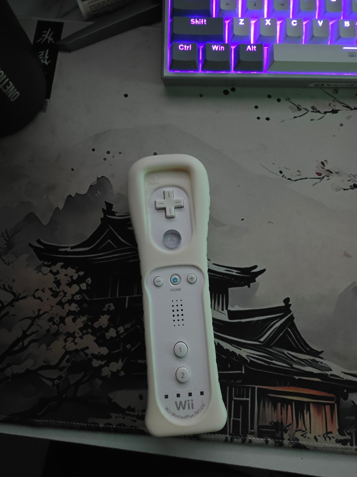 Nintendo Wii Remote Plus – White with White Sleeve