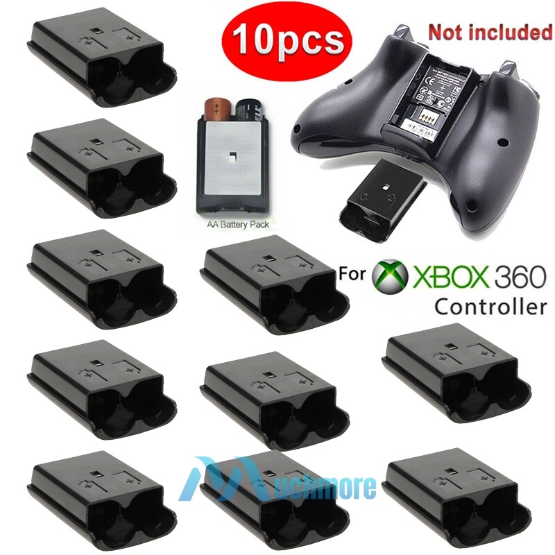 10 x AA Battery Back Cover Case Holder Shell For Xbox 360 Wireless Controller US