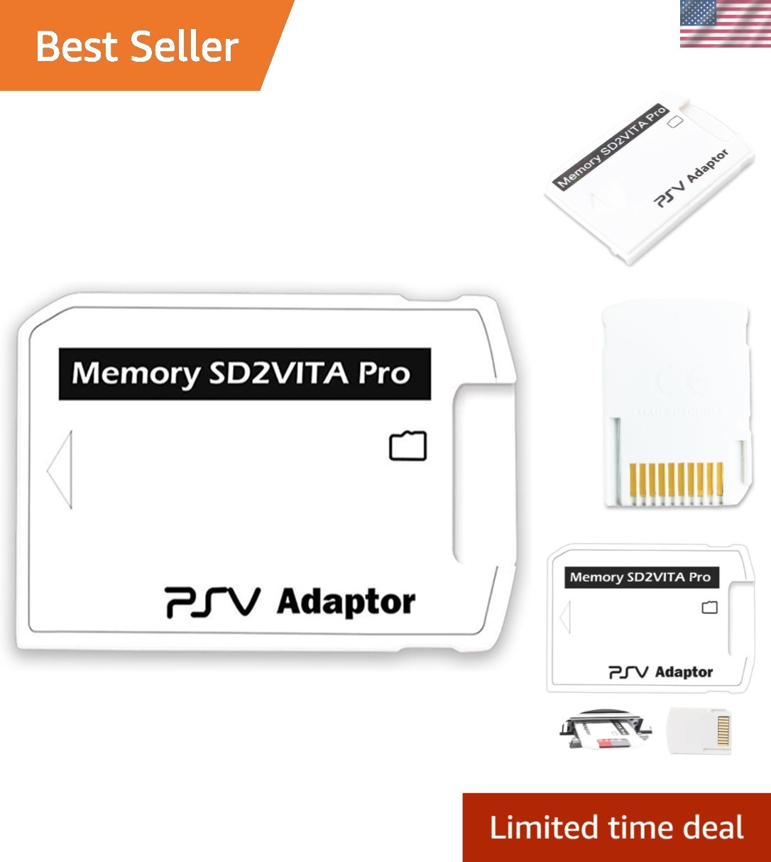 SD2Vita Game Memory Card Adapter V6.0 – Compatible with Micro SD Up to 256GB