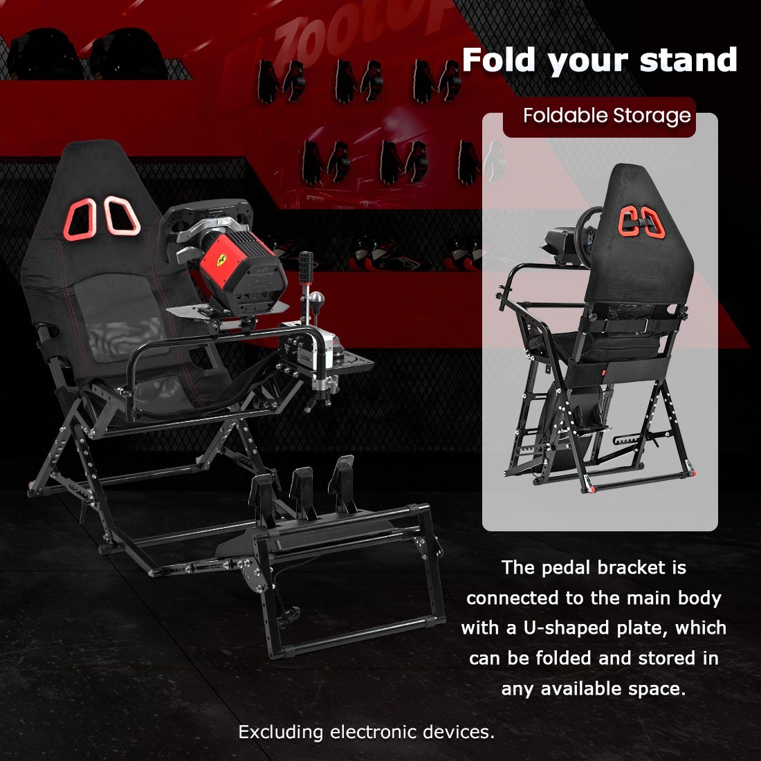 Zootopo Racing Simulator Gaming Cockpit Stand Fits For Fanatec CSL-DD CSL TSSH