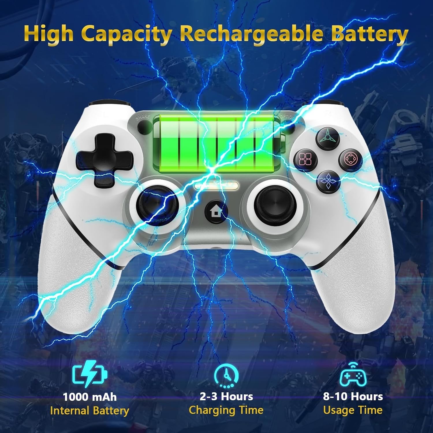 Wireless Controller Dual Vibration Built in Speaker PS4 Pro Slim 3.5mm Jack
