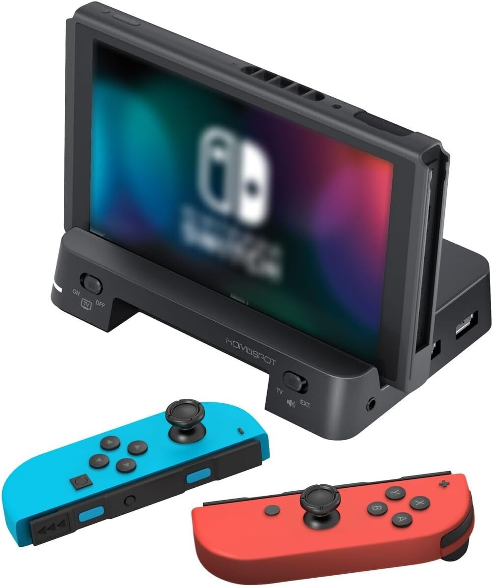NEW!! HomeSpot Ethernet Media Docking Station for Nintendo Switch, Black