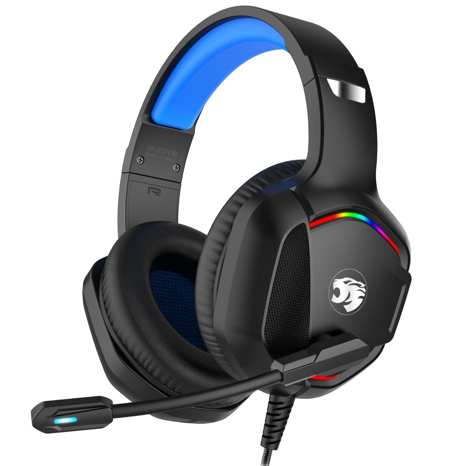 Auriculares Gaming Con Microfono Y Cancelacion De Ruido Para Consola Azul