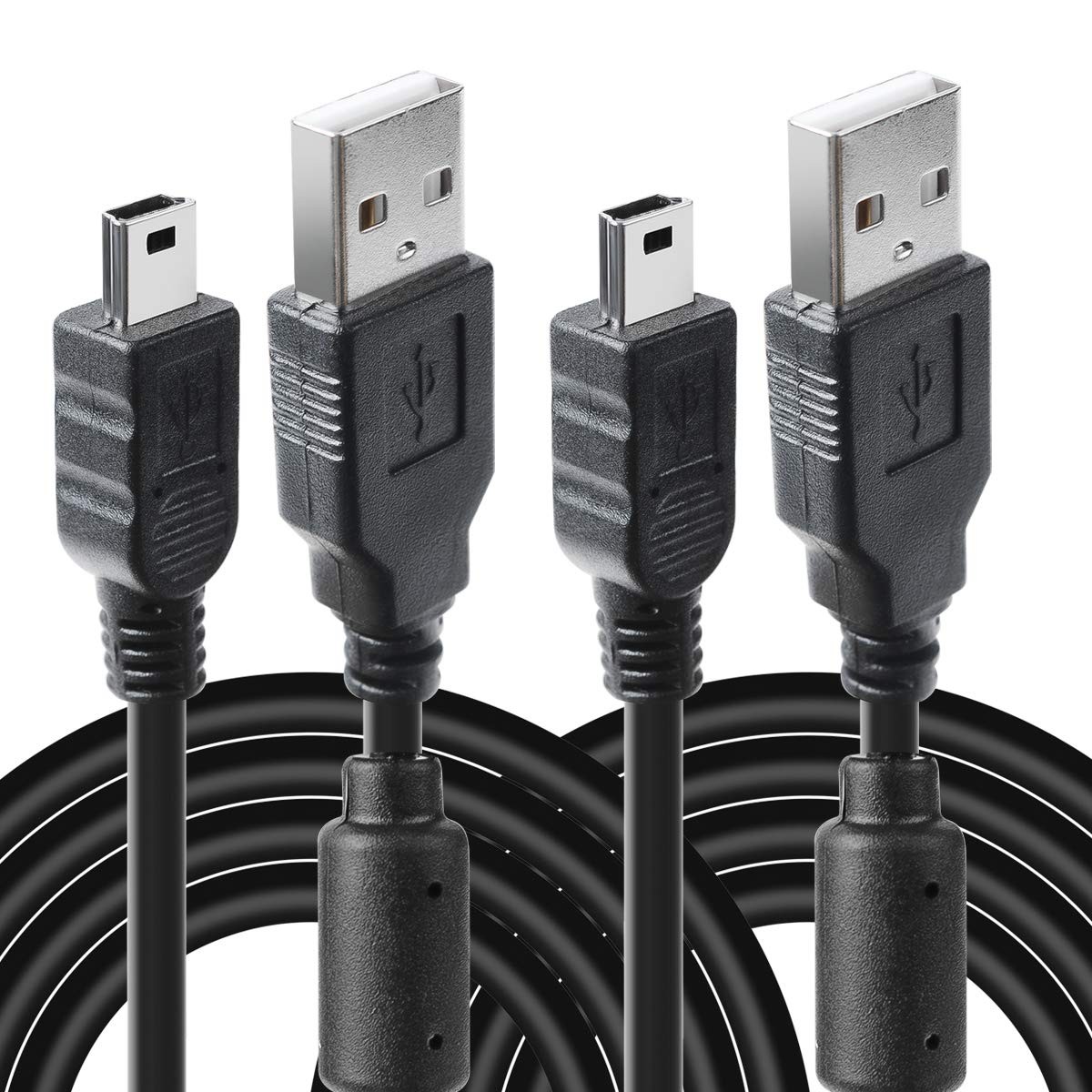 VSEER 2 Pack 10ft PS3 Controller Charger Cable – Mini USB Data Charging Cord …