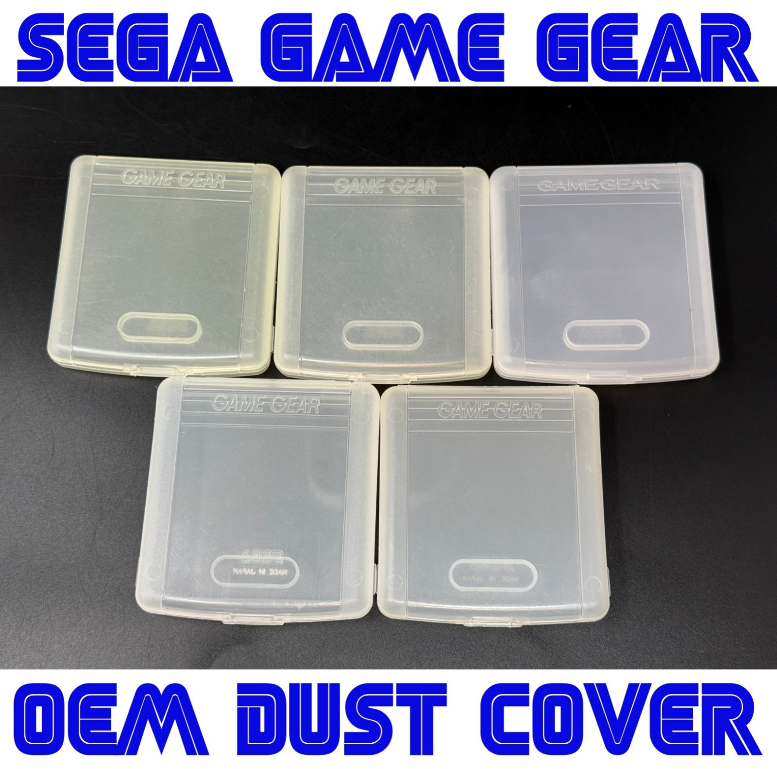 Lot of 5 OEM Sega Game Gear Game Cartridge Dust Covers/Shells *USED*