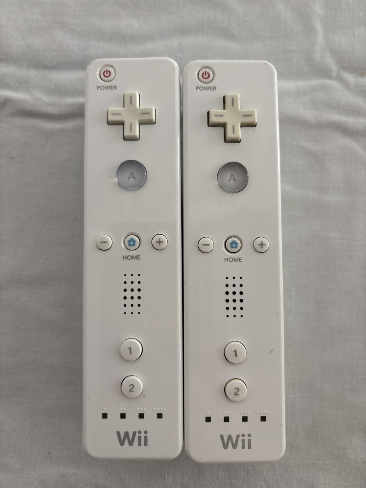 Official Nintendo Wii Controller RVL-003 Power Tested Lot Of 2 (A6)