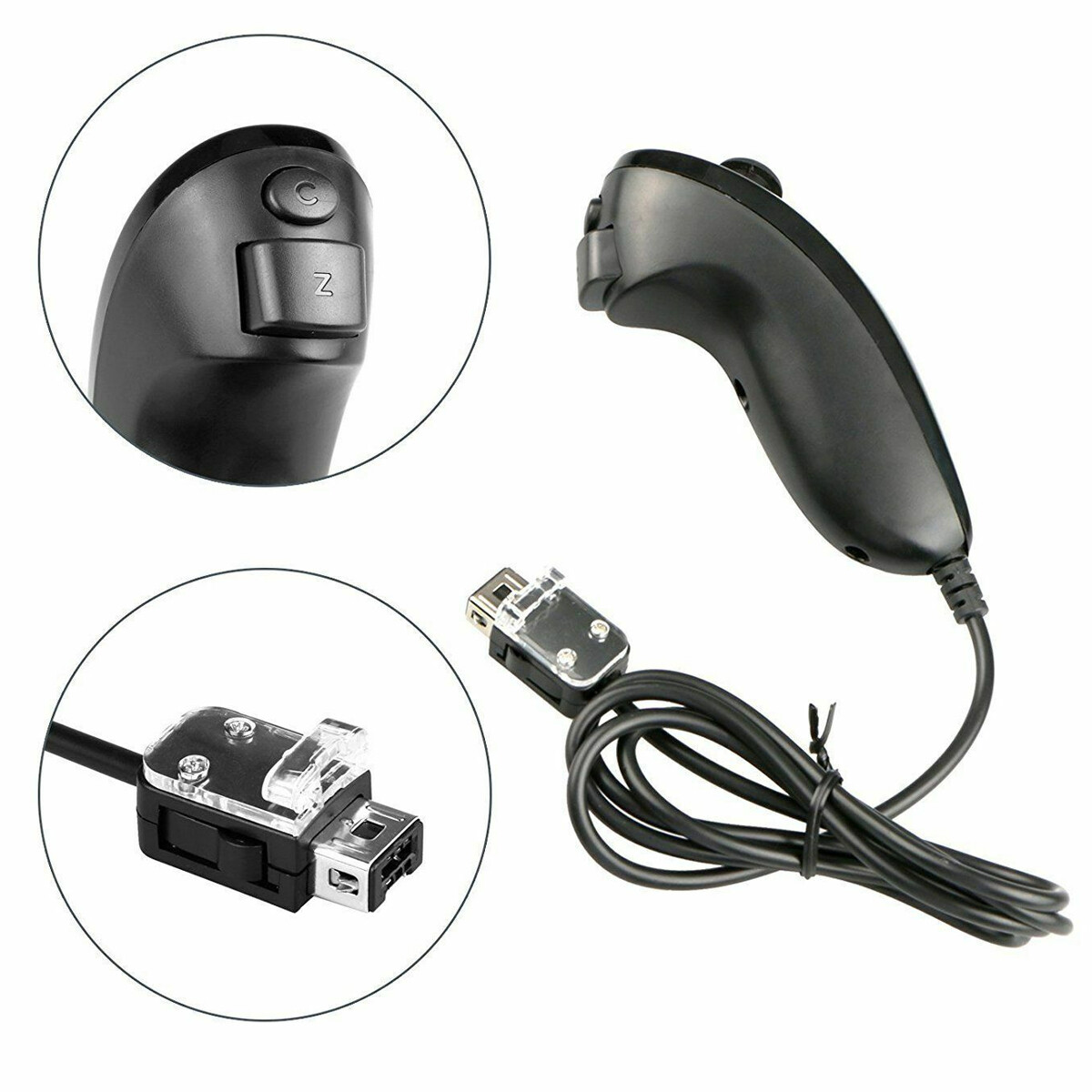 Built in Motion Plus Remote Controller & Nunchuck For Nintendo Wii/Wii U w/ Case