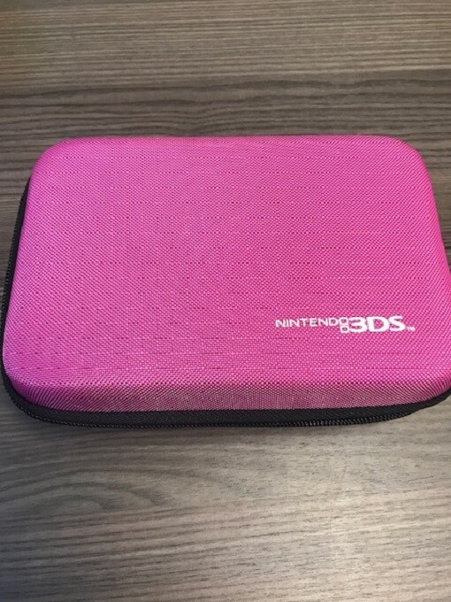 Nintendo Pink Zippered Nylon Carrying Case For 3DS Travel Very Good 1E