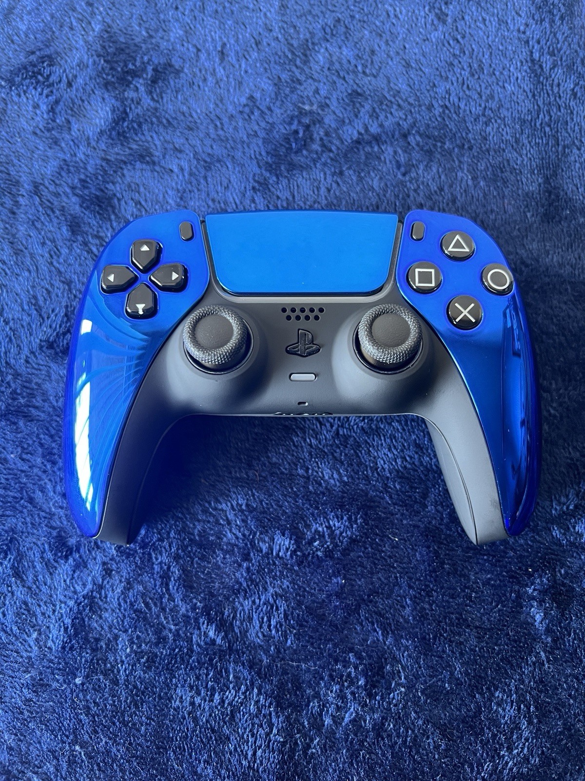 Sony DualSense PS5 Controller Chrome Blue & Soft Touch Black