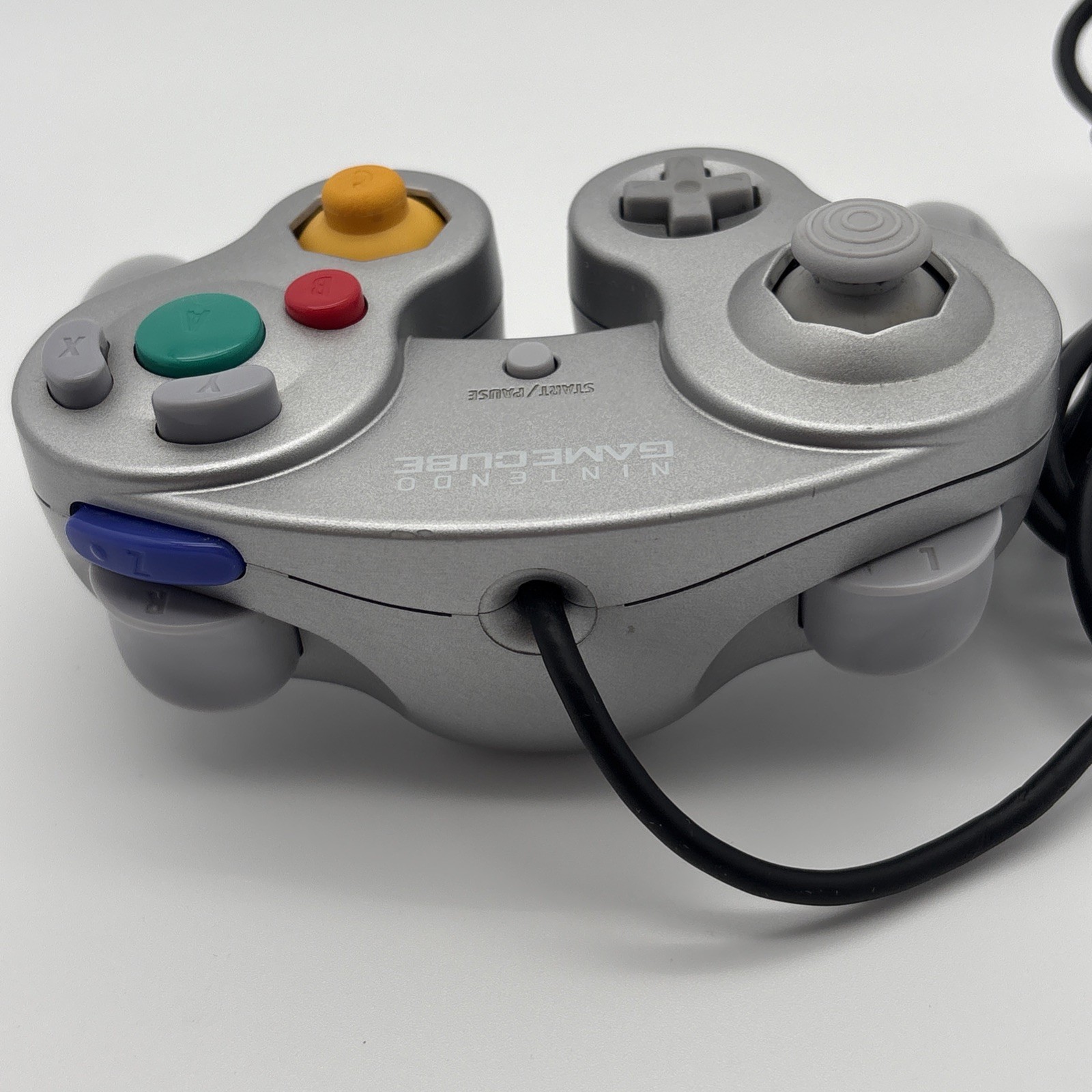 Nintendo Official GameCube Controller Platinum NGC DOL-003 – Tested & Works