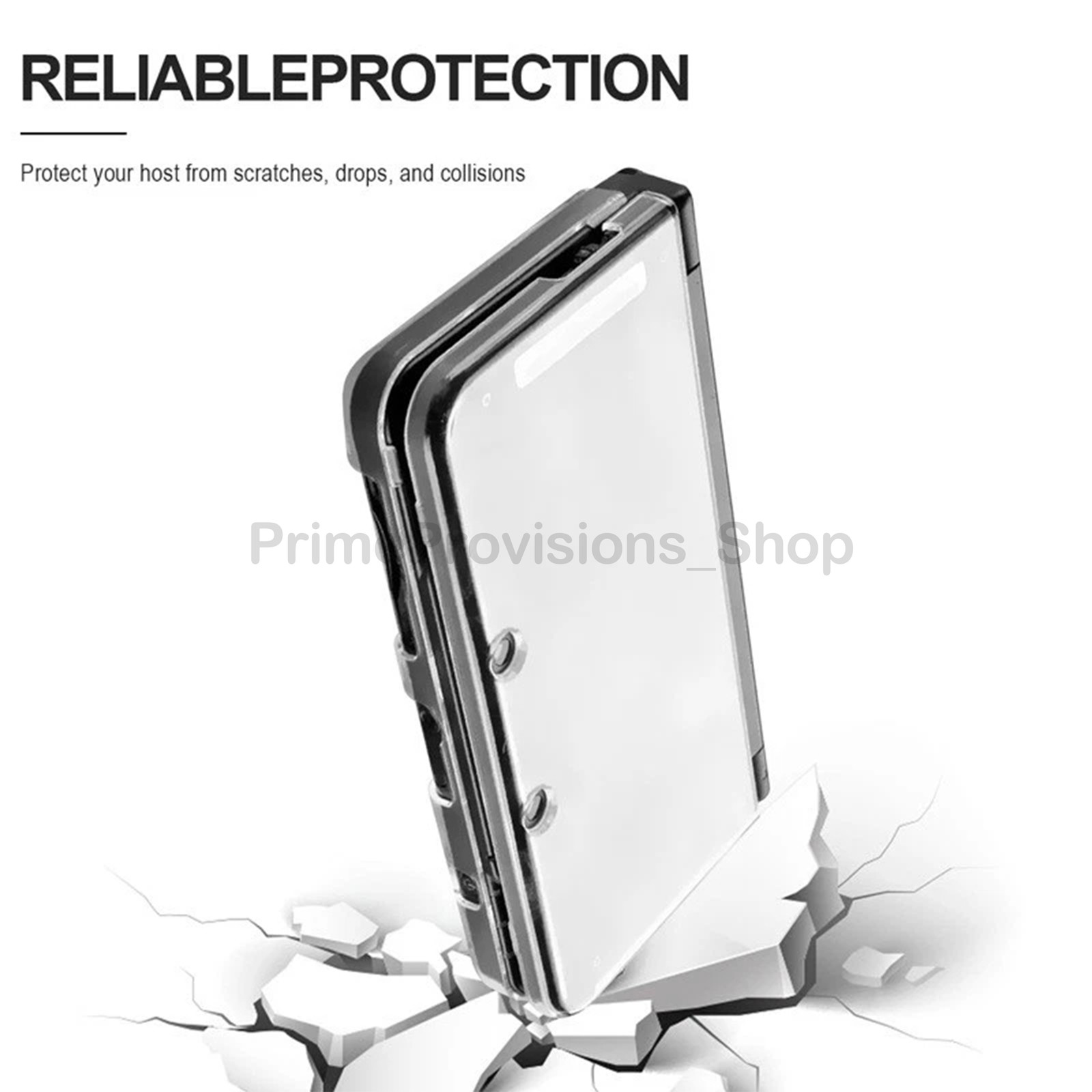 Fit Nintendo New 3DS XL/LL 2015 Clear Crystal Hard Shell Protective Case Cover