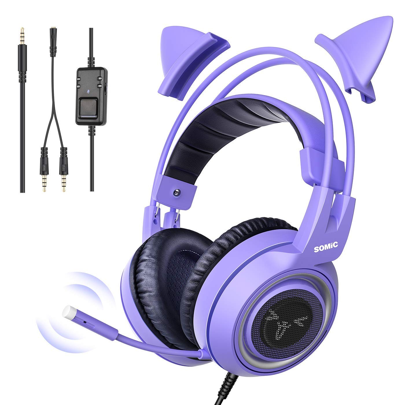 G951S Purple Stereo Gaming Headset with Mic for PS4, PS5, Xbox One, PC, Phone…