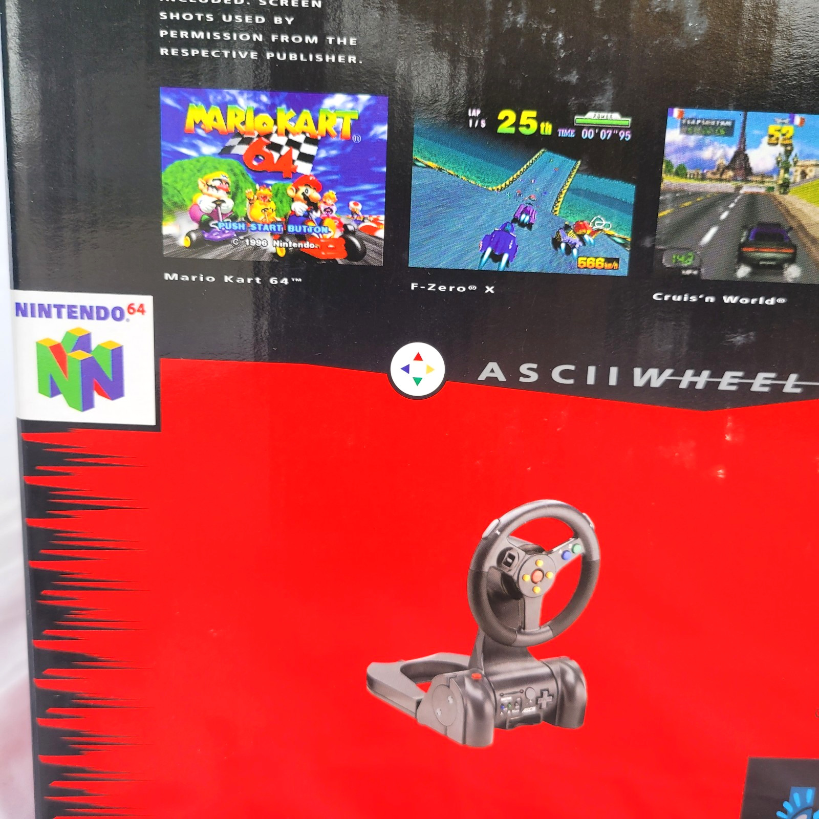 N64 Steering Wheel Controller Driving Games Nintendo 64 – for Mario Kart + more