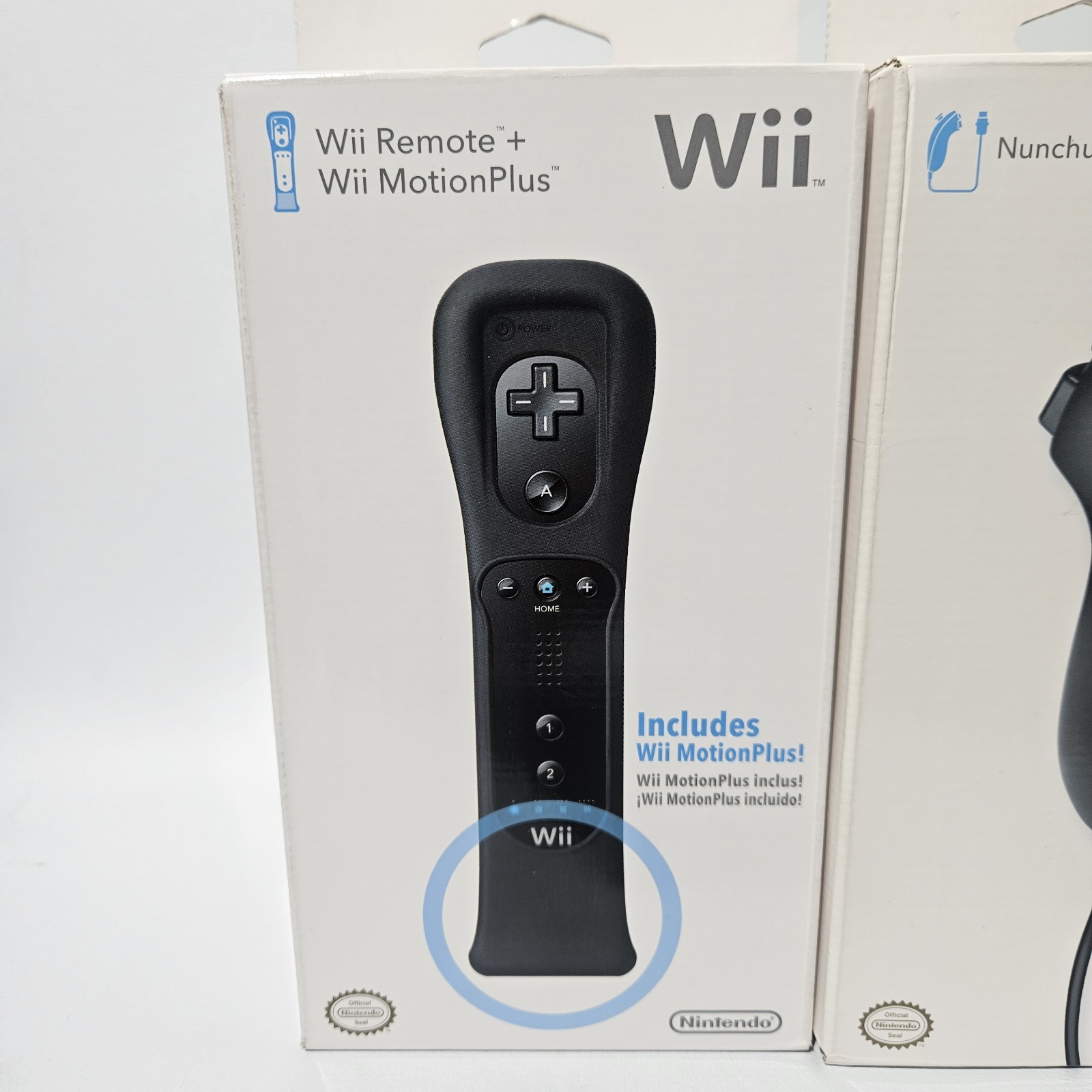 Nintendo Wii Remote Motion Plus Controller Nunchuk White OEM New Factory Sealed