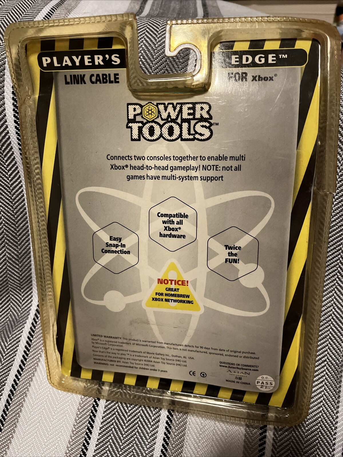 Player’s Edge Power Tools Link Cable For Original Xbox UNOPENED Connects 2 Xbox