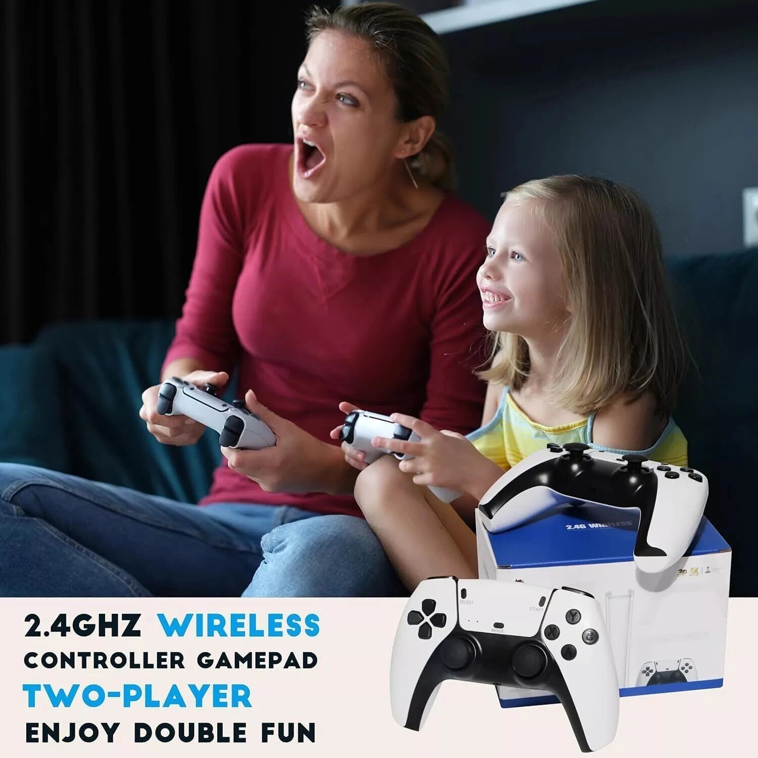 M15 Video Games Console Stick 4K Pro 128GB 4k+ Games Wireless Controllers 2.4G