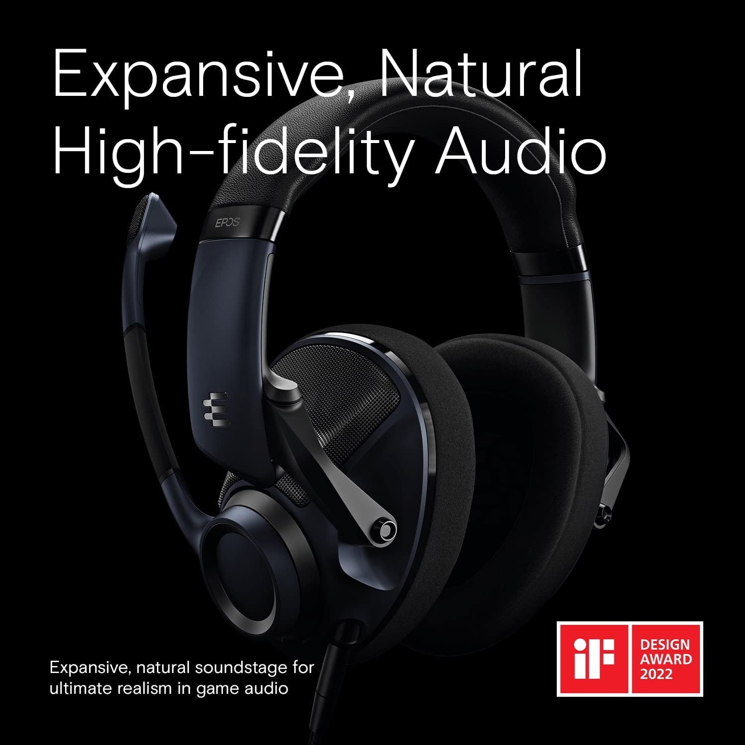 EPOS H6Pro Open Acoustic Gaming Headset Mic Lightweight Headband Comfortable