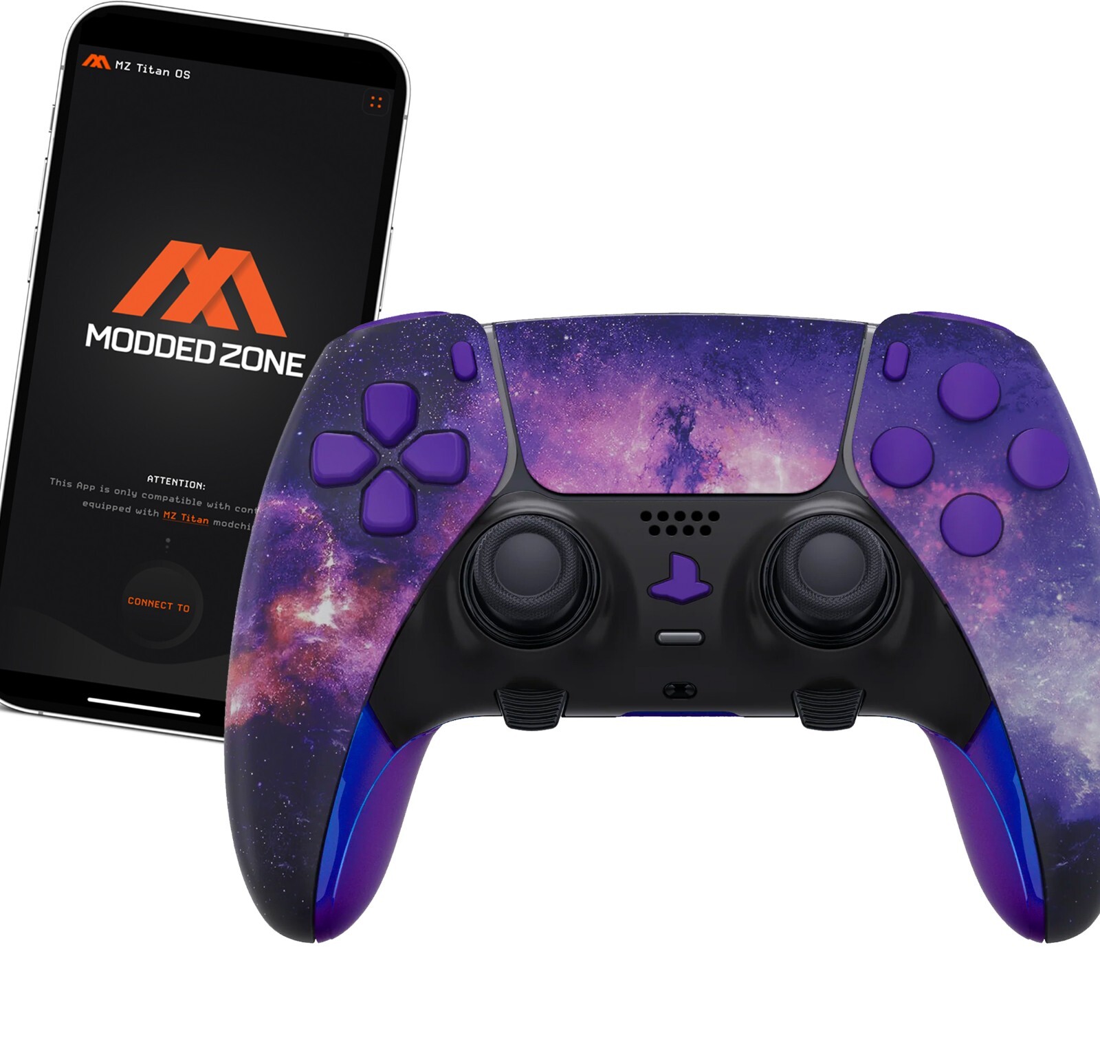 Galaxy Anti Recoil Rapid Fire Custom Modded Controller compatible with PS5