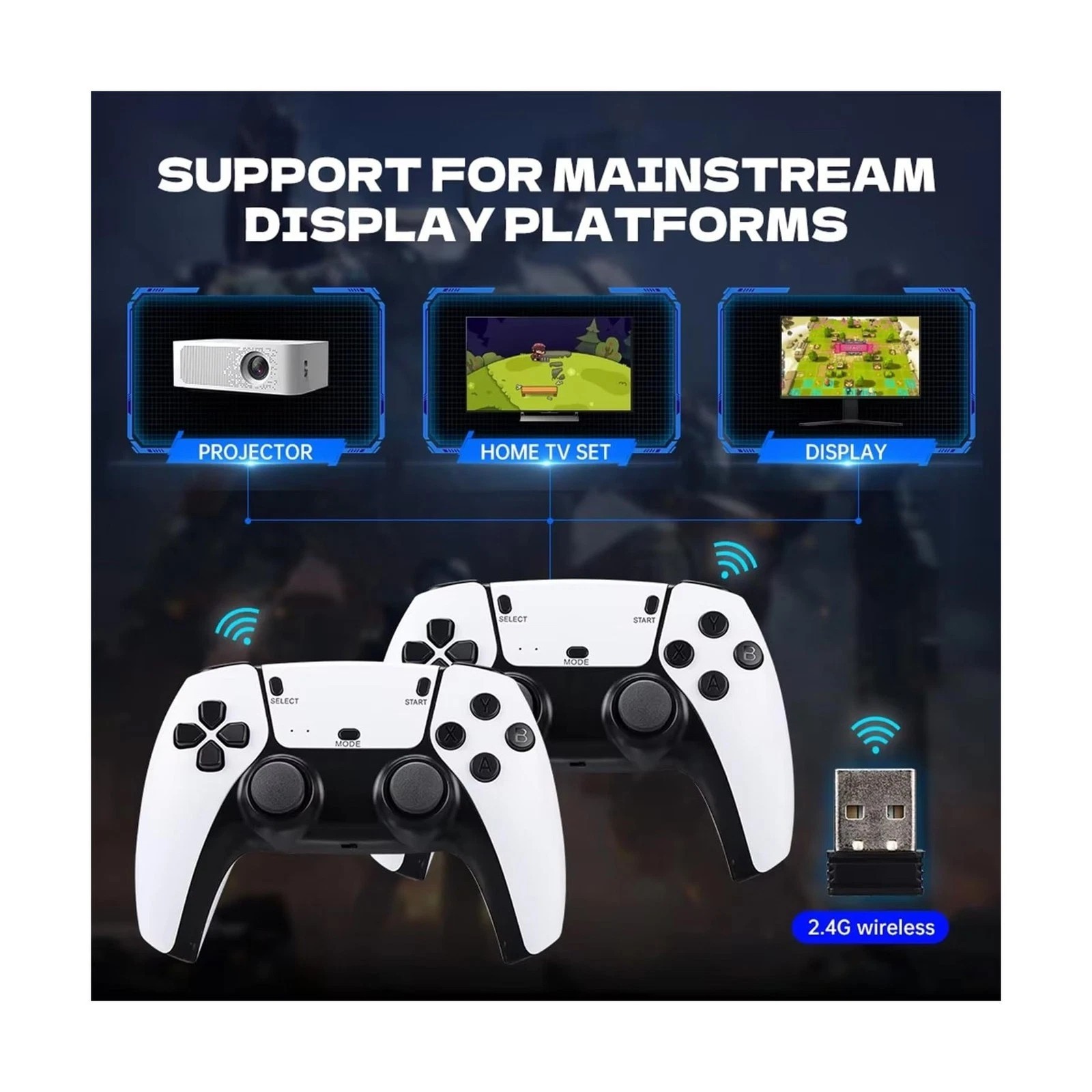 M15 Video Games Console Stick 4K Pro 128GB 4k+ Games Wireless Controllers 2.4G