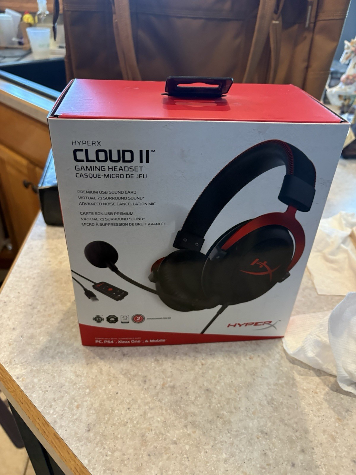 HyperX Cloud II Wired Over-Ear Gaming Headset – Red