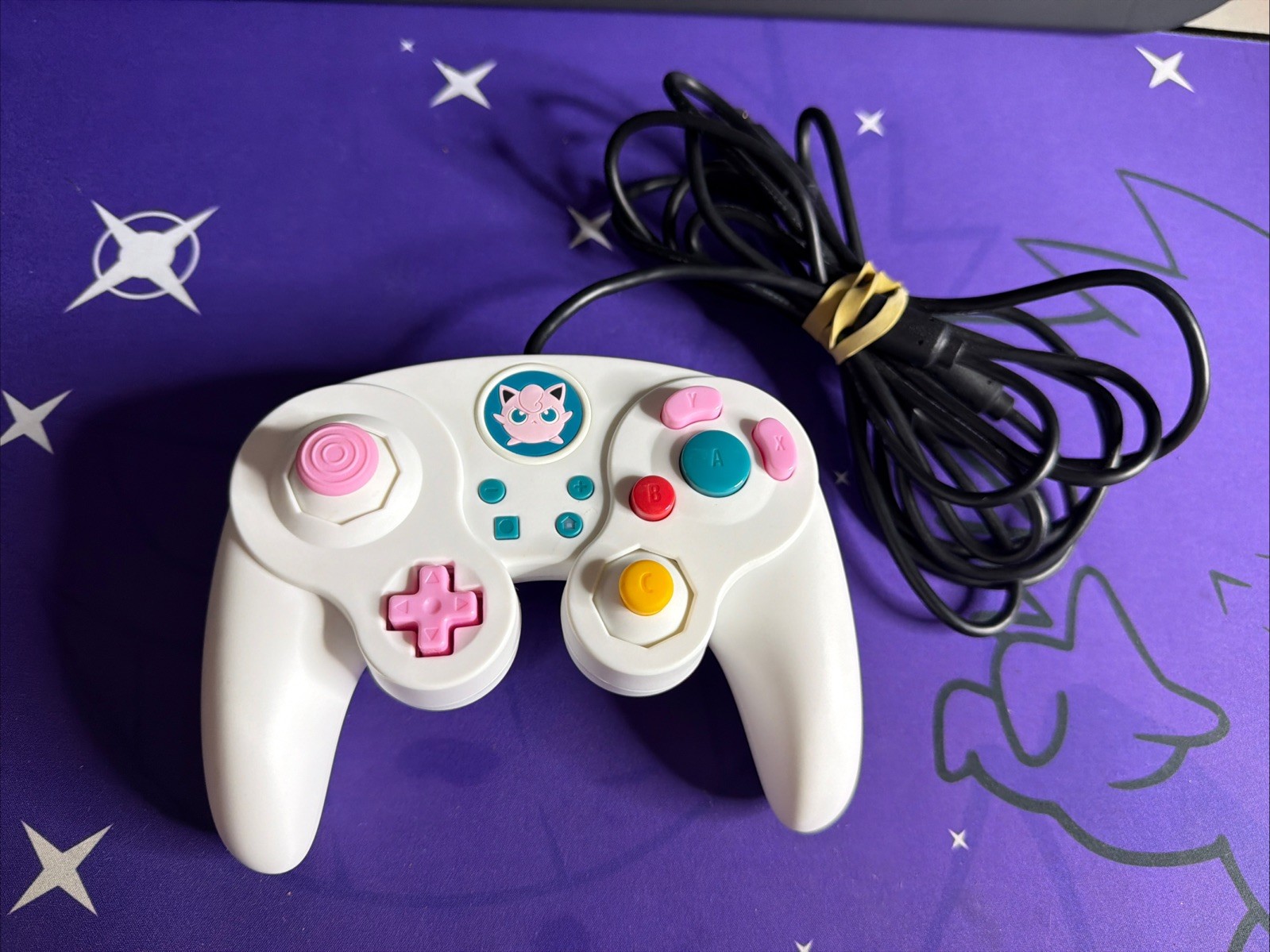 RARE PDP Jigglypuff Fight Pad Controller Nintendo Switch GameCube Style TESTED